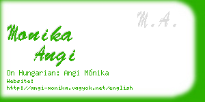 monika angi business card